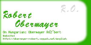 robert obermayer business card